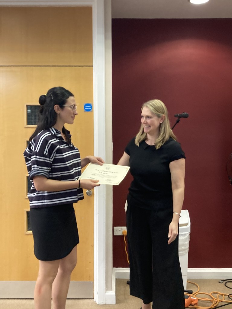 Beth Kearney and Caroline Verdier, Awarding PG Prize